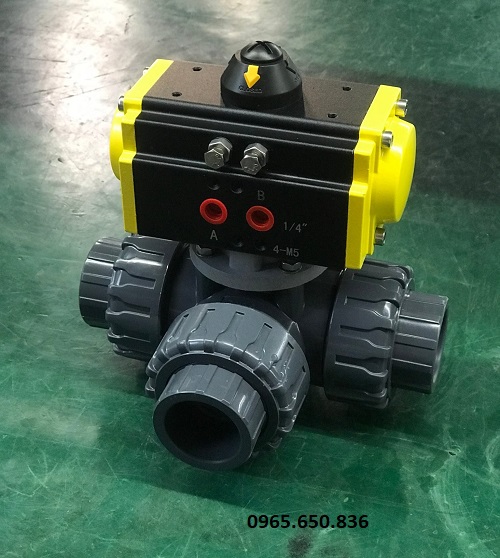 Van bi 3 ngã nhựa khí nén Trung Quốc