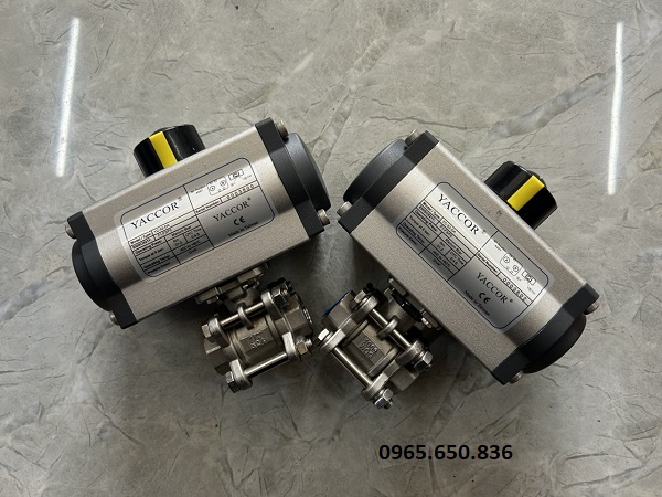 Van bi inox304 điều khiển khí nén