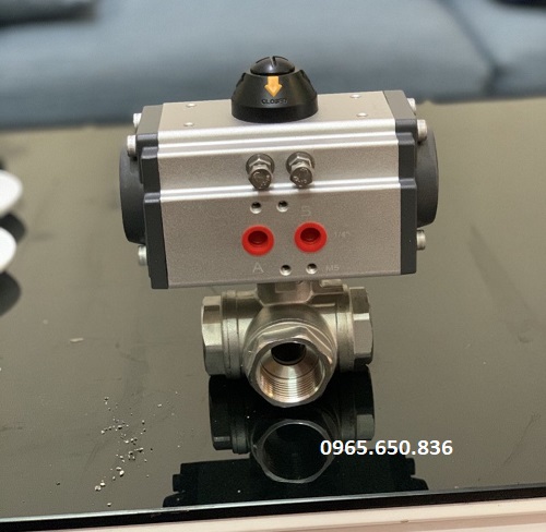 Van bi inox 3 ngã khí nén