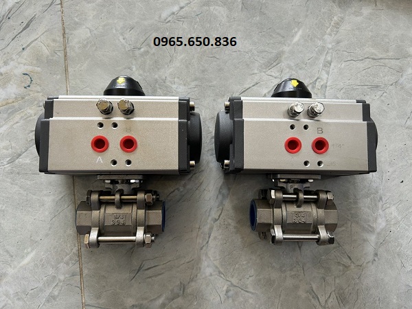 Van bi inox điều khiển khí nén gas