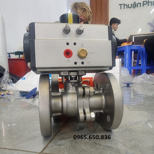 Van bi inox điều khiển khí nén Nhật Bản