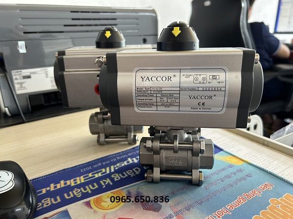 Van bi inox điều khiển khí nén Yaccor