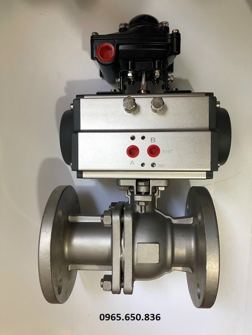 Van bi inox khí nén gắn công tắc giám sát