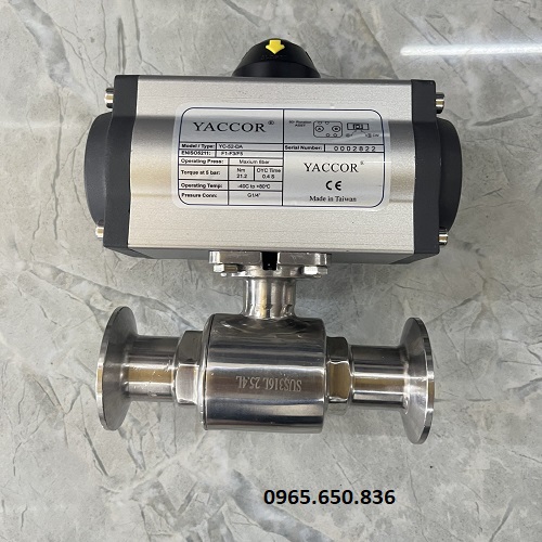 Van bi vi sinh điều khiển khí nén tác động kép