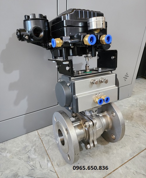 Van bướm inox điều khiển khí nén tuyến tính