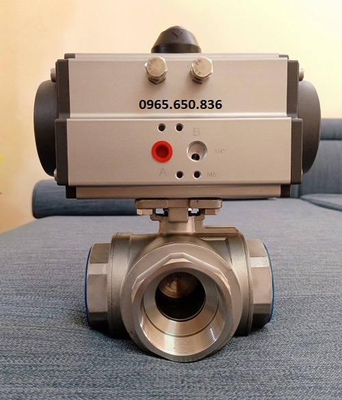 Van inox điều khiển khí nén 3 ngã