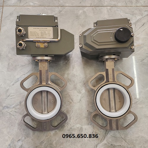Van bướm inox điều khiển điện thường đóng