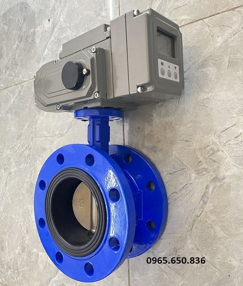 Van bướm mặt bích điều khiển điện tuyến tính