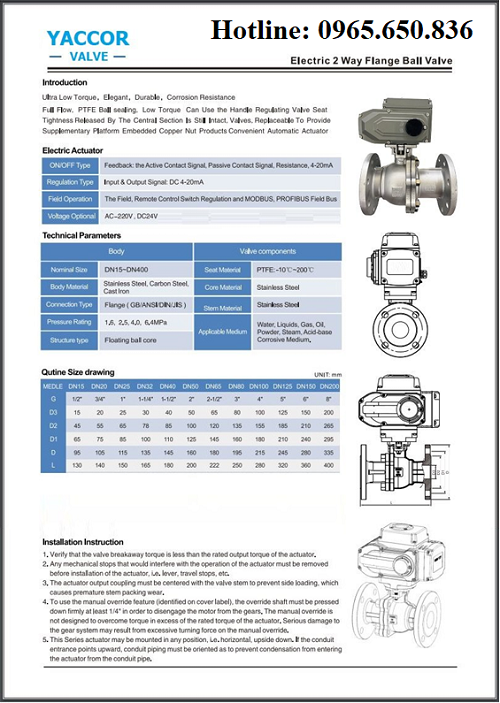 Catalog van bi điện