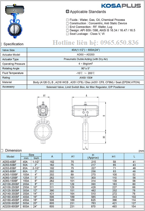 Catalog van bướm điều khiển khí nén