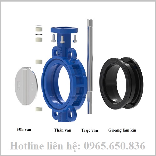 Cấu tạo van bướm cơ