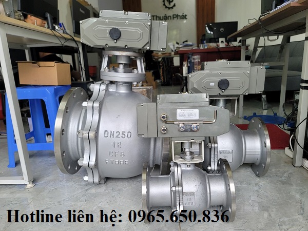 Đầy đủ kích thước van bi điều khiển điện