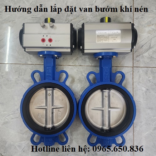 Hướng dẫn lắp đặt van bướm khí nén