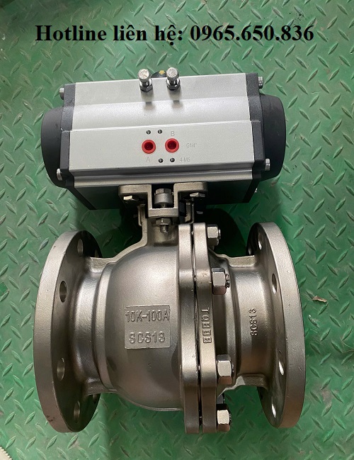 Van bi inox điều khiển khí nén
