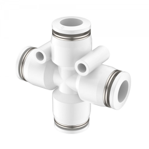Đầu nối chữ thập PZA inox màu trắng