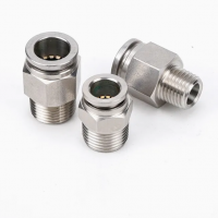 Đầu nối nhanh khí nén ren ngoài inox