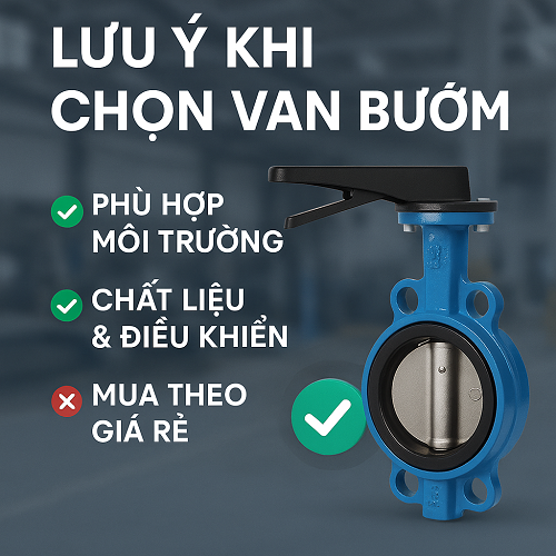 Lưu ý lựa chọn van bướm